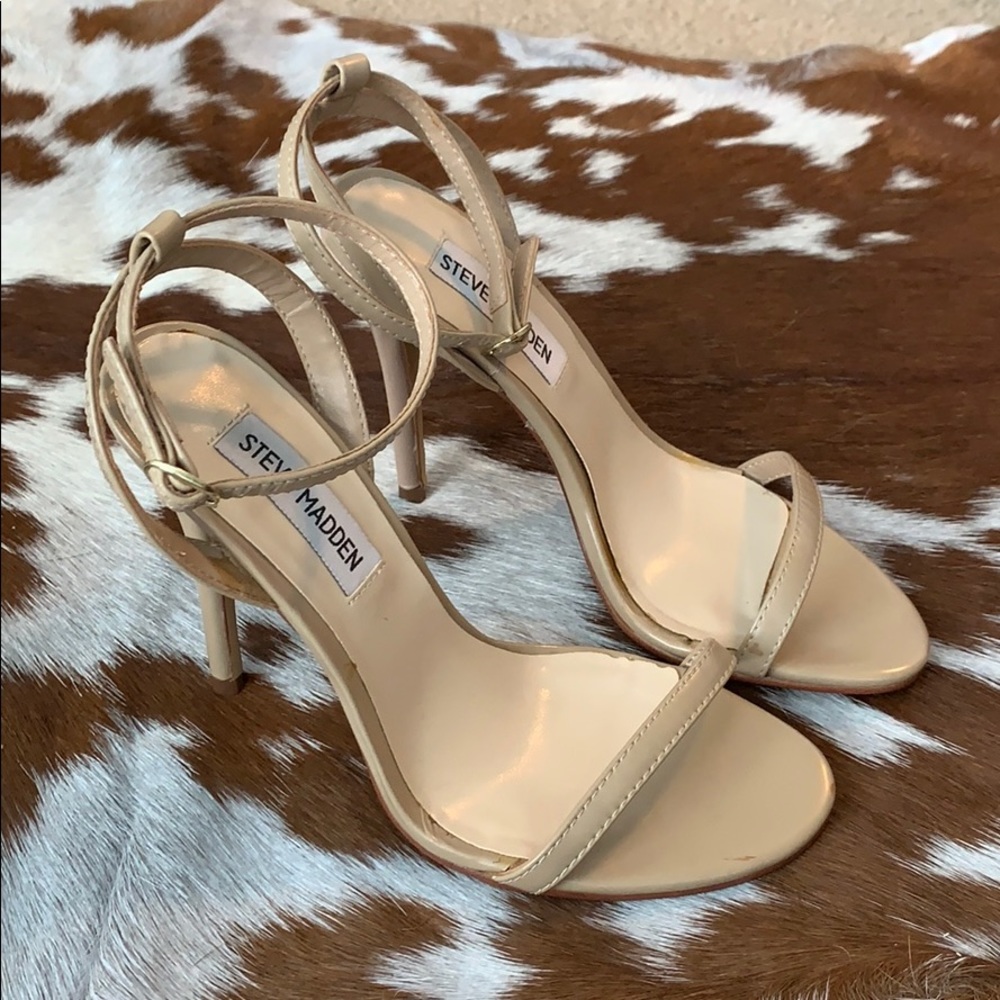Steve Madden nude stiletto sandals
